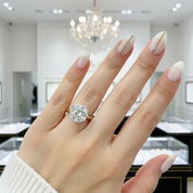 10ct Diamond Solitaire Six Prong Engagement Ring-Black Diamonds New York