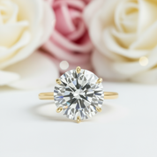 10ct Diamond Solitaire Six Prong Engagement Ring-Black Diamonds New York