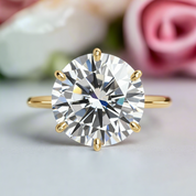 10ct Diamond Solitaire Six Prong Engagement Ring-Black Diamonds New York