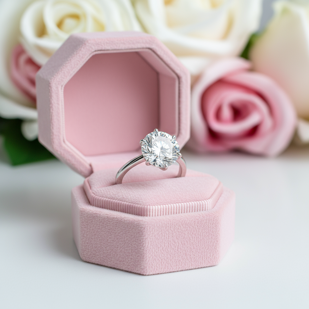 10ct Diamond Solitaire Six Prong Engagement Ring-Black Diamonds New York