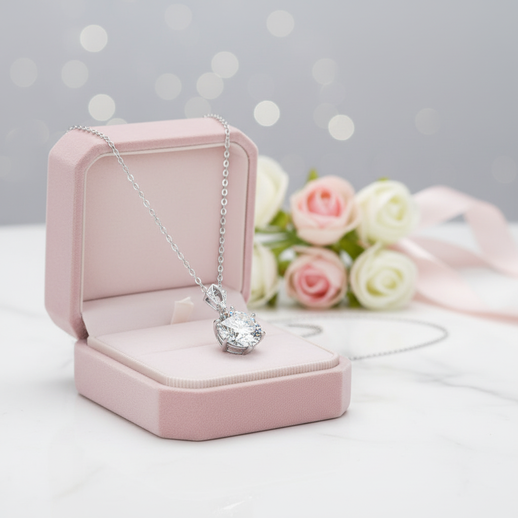 10 Ct Diamond Option Pendant Necklace-Black Diamonds New York