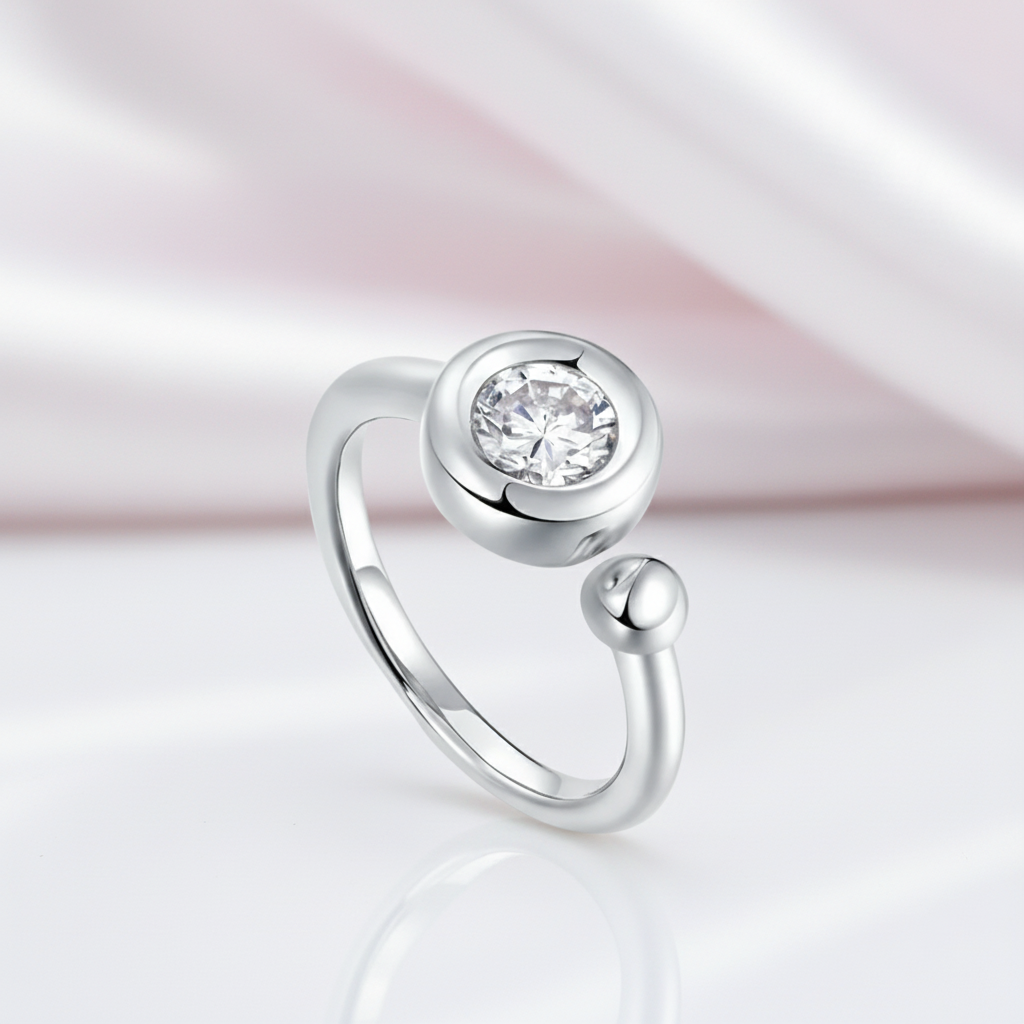 1.0 Ct Round Diamond Option Adjustable Ring-Black Diamonds New York
