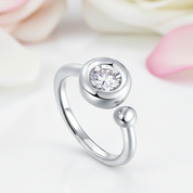 1.0 Ct Round Diamond Adjustable Ring-Black Diamonds New York