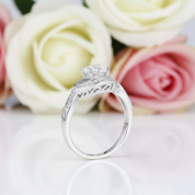 1.0ct Oval Cut Twist Engagement Ring-Black Diamonds New York