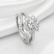 1.0ct Round Cut Diamond Option Engagement Ring Set-Black Diamonds New York