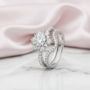 1.0ct Round Cut Diamond Option Engagement Ring Set-Black Diamonds New York