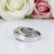 1.0ct Round Diamond Center Channel Sides Men's Diamond Ring-Black Diamonds New York