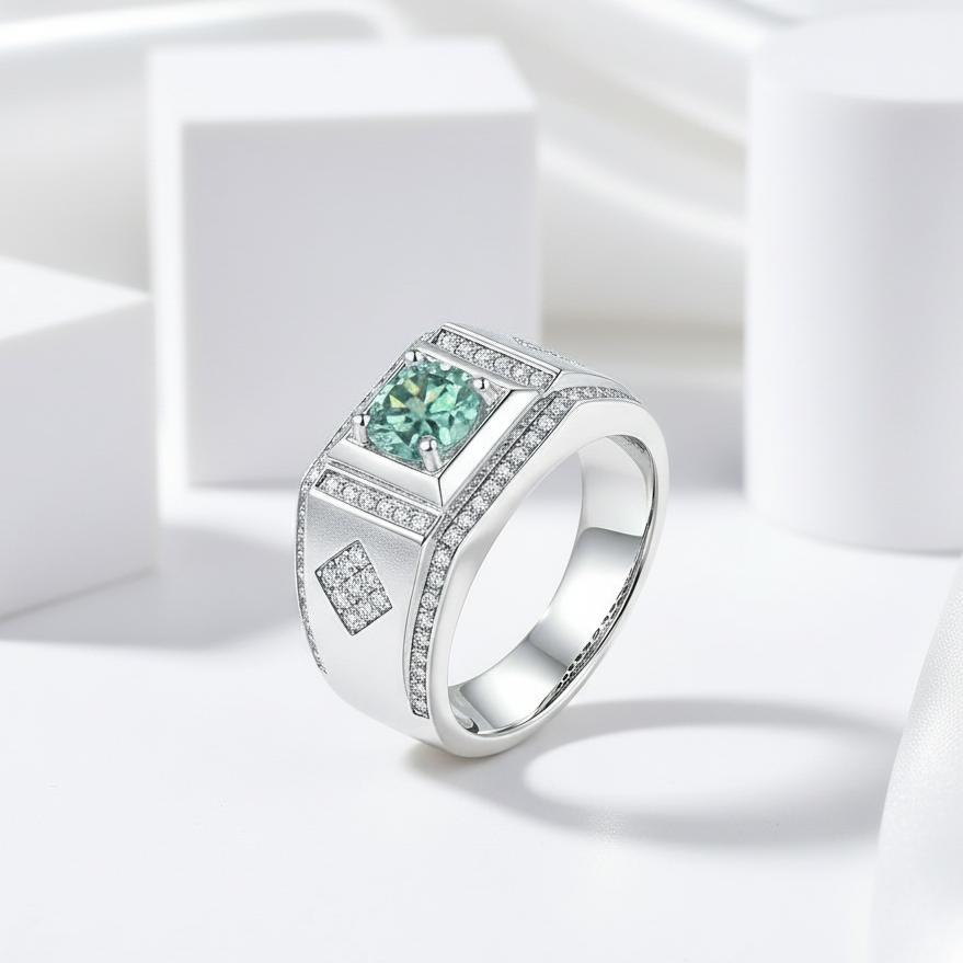 1.0ct Round Diamond Channel Men's Ring-Black Diamonds New York