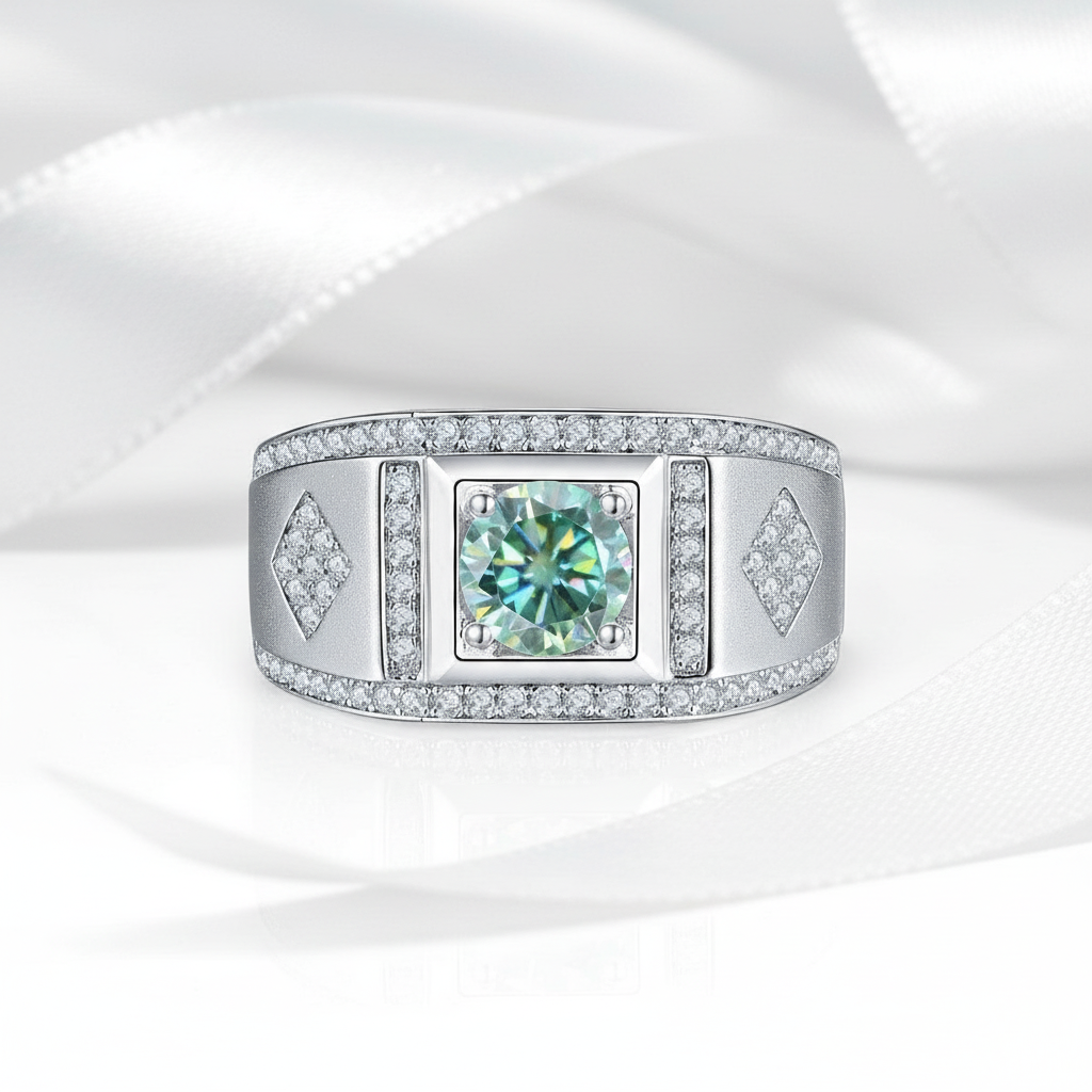 1.0ct Round Diamond Option Channel Men's Ring-Black Diamonds New York