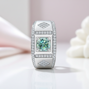 1.0ct Round Diamond Option Channel Men's Ring-Black Diamonds New York