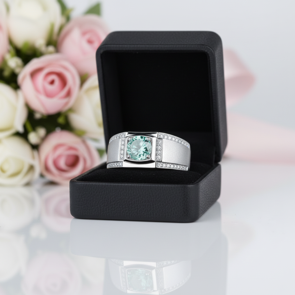 1.0ct Round Diamond Option Men's Ring-Black Diamonds New York