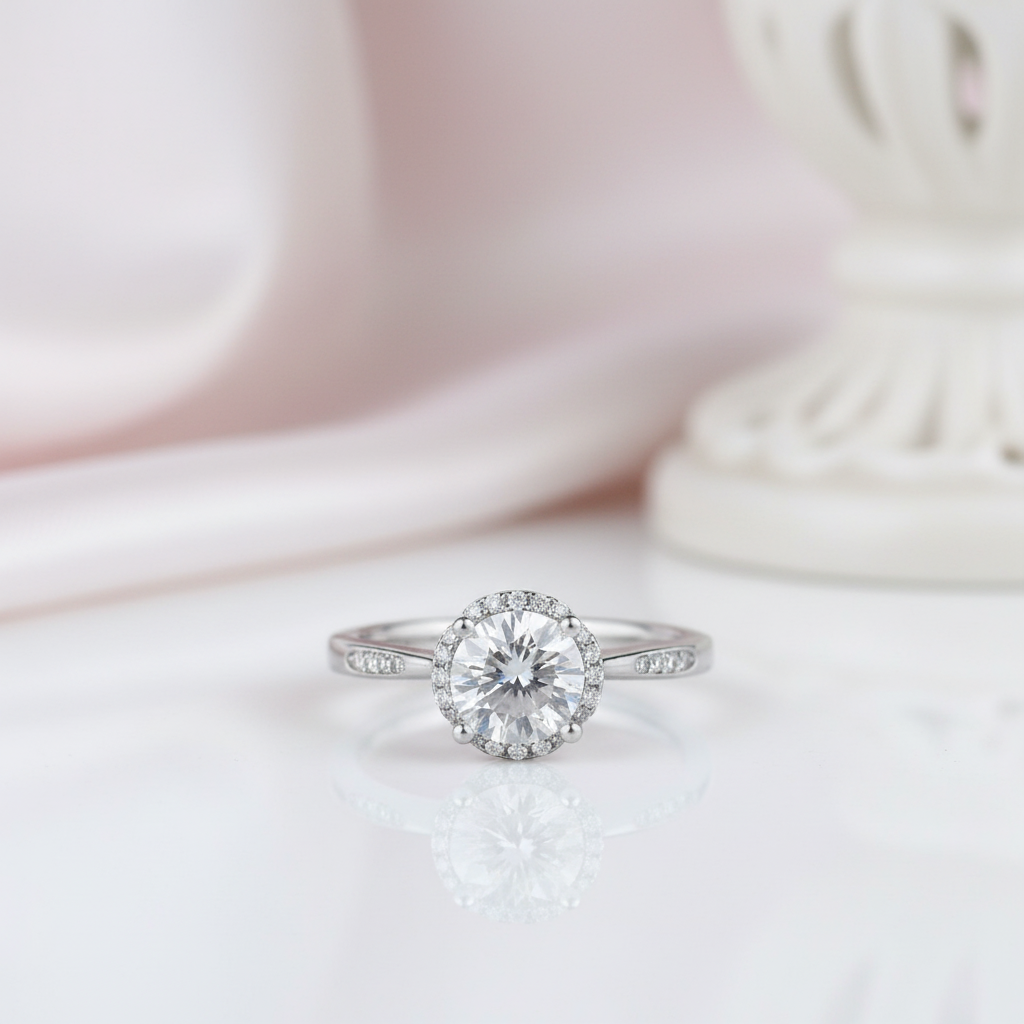 1.0ct Round Diamond Option Engagement Ring-Black Diamonds New York