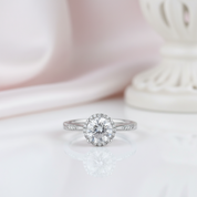 1.0ct Round Diamond Option Engagement Ring-Black Diamonds New York