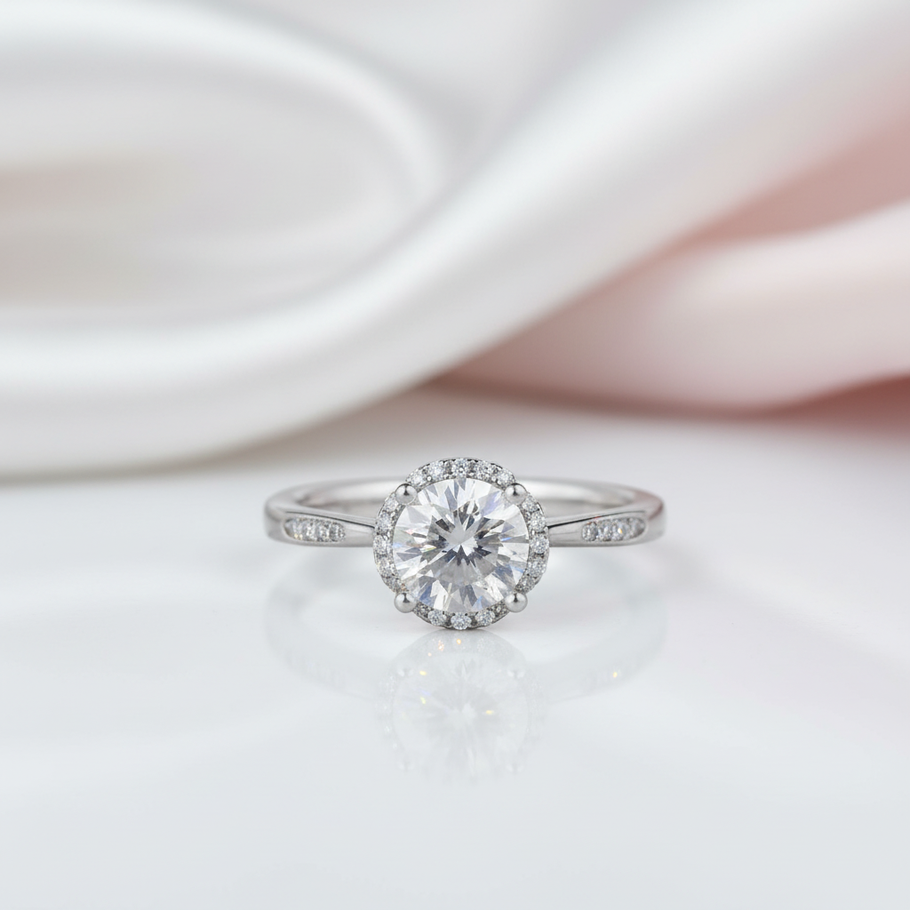 1.0ct Round Diamond Option Engagement Ring-Black Diamonds New York