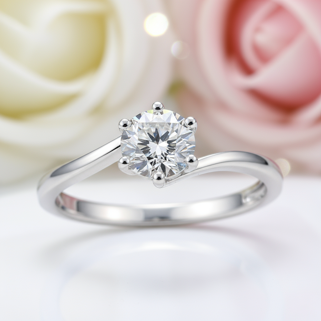 1.0Ct VVS1 Diamond Tension Ring-Black Diamonds New York