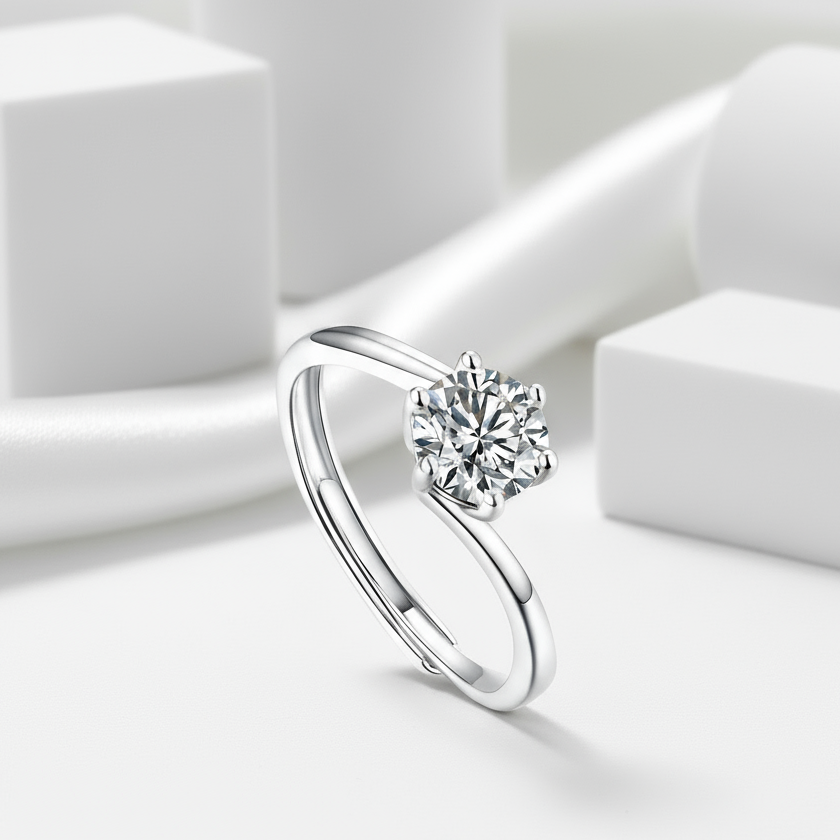 1.0Ct VVS1 Diamond Tension Ring-Black Diamonds New York