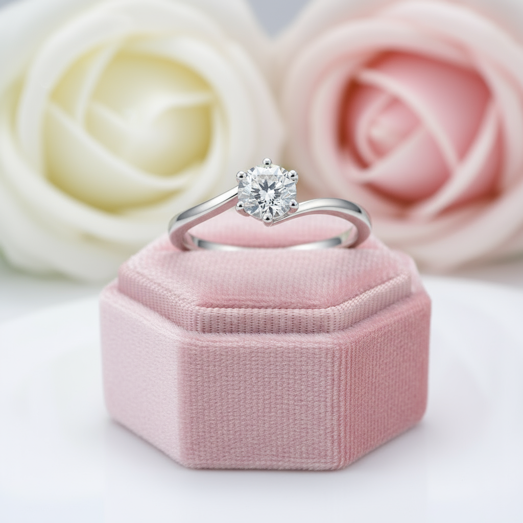 1.0Ct VVS1 Diamond Tension Ring-Black Diamonds New York