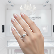 1.0Ct VVS1 Diamond Tension Ring-Black Diamonds New York