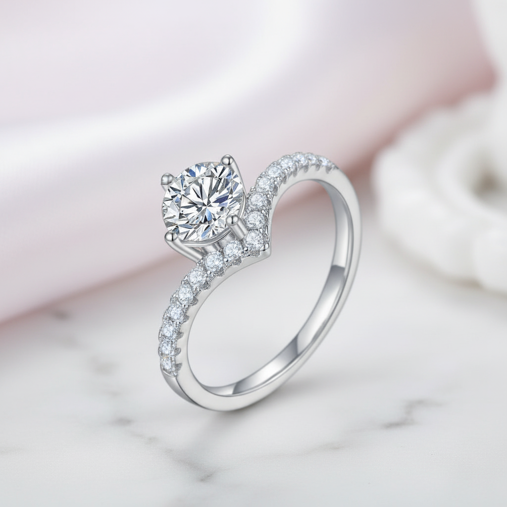 1.0Ct VVS1 Diamond Option Wedding Ring-Black Diamonds New York