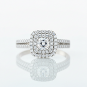 10k Gold Diamond Option Inspired Engagement Ring-Black Diamonds New York