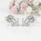 10k Solid Gold 0.3 Ct Diamond Option Stud Earrings-Black Diamonds New York