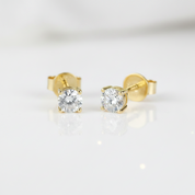 10k Solid Gold 0.3 Ct Diamond Option Stud Earrings-Black Diamonds New York