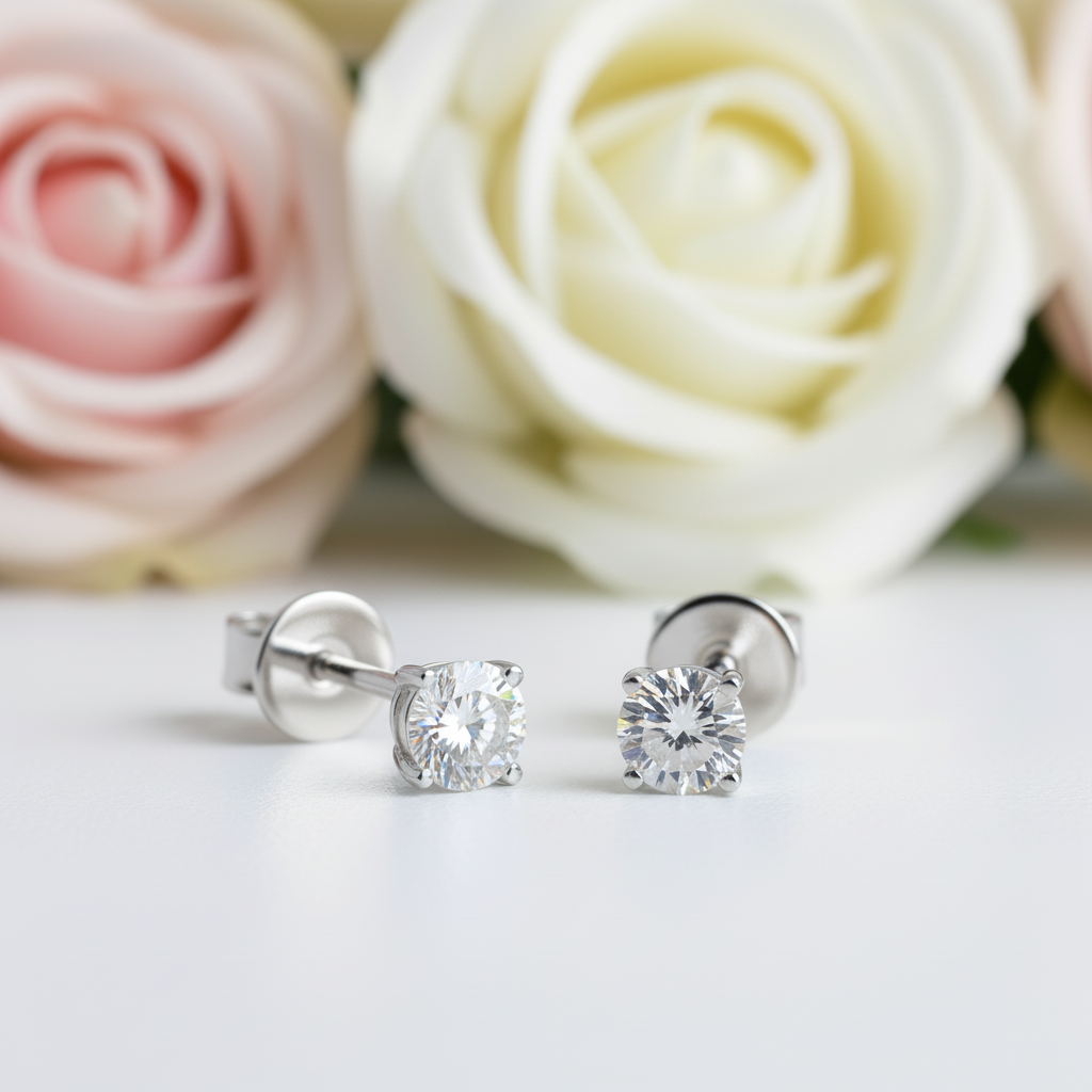 10k Gold 3mm Diamond Stud Earrings-Black Diamonds New York