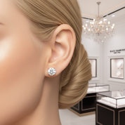 10k Gold 3mm Diamond Stud Earrings-Black Diamonds New York