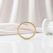 10k Solid Gold Stackable Diamond Option Wedding Band-Black Diamonds New York