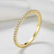 10k Solid Gold Stackable Diamond Option Wedding Band-Black Diamonds New York
