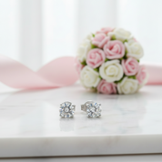 10k Yellow Gold 0.5 Ct Round Diamond Option Stud Earrings-Black Diamonds New York
