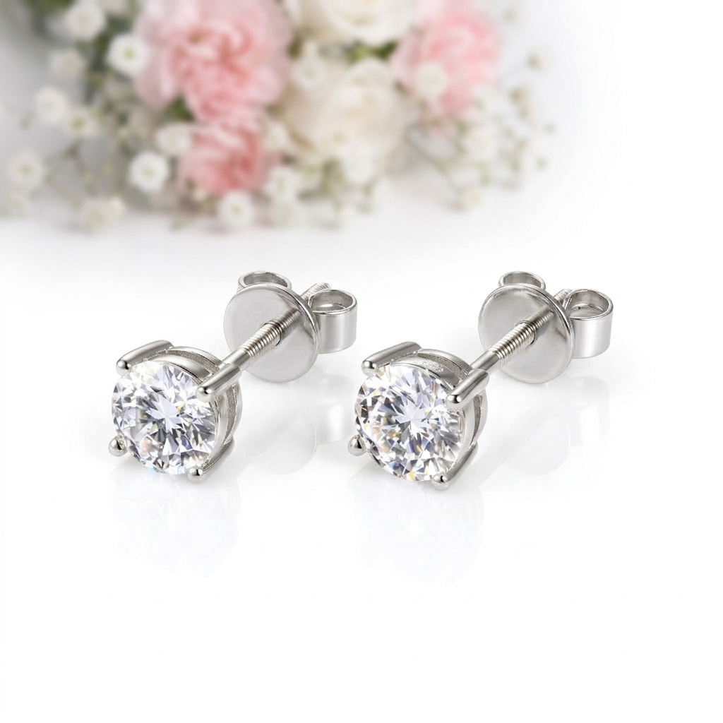 10k Yellow Gold 0.5 Ct Round Diamond Option Stud Earrings-Black Diamonds New York