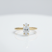 10K Yellow Gold Marquise Cut Diamond Option Ring-Black Diamonds New York