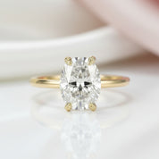 10k Yellow Gold Solitaire Diamond Option Engagement Ring-Black Diamonds New York