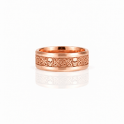 10k Gold Celtic Skull Wedding Band-Black Diamonds New York