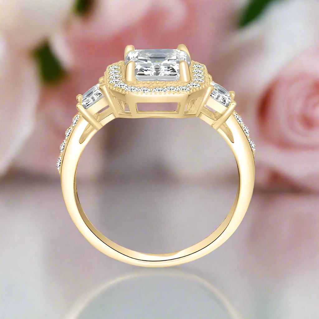 10k Solid Gold 2.0 Ct Cushion Cut Diamond Engagement Ring-Black Diamonds New York