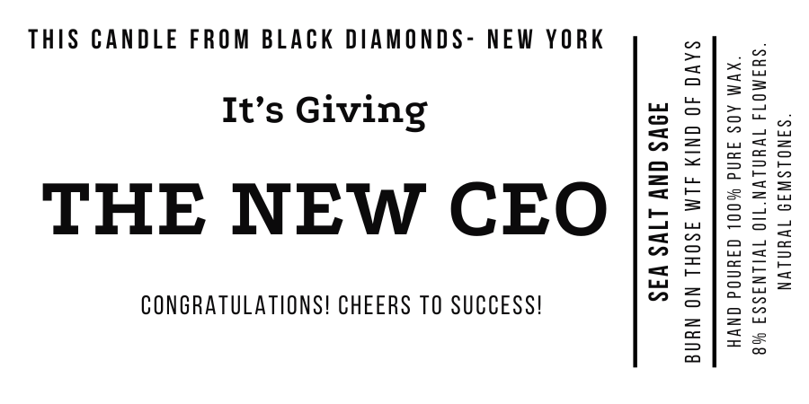 English Freesia Natural Crystal Personalize Candle Luxury Gift Set-Black Diamonds New York