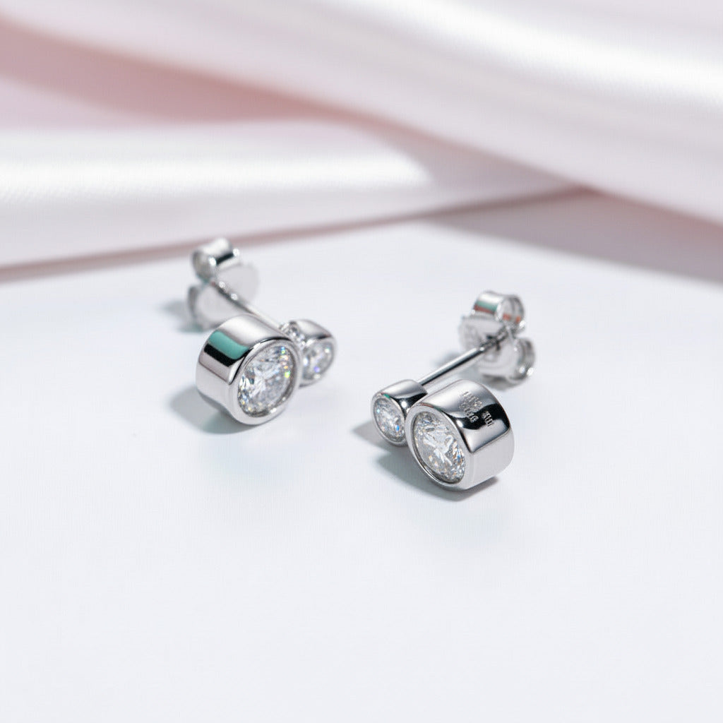 1.2 Ctw Round Cut Diamond Option Drop Earrings-Black Diamonds New York