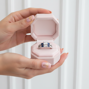 1.24 Ct Princess Cut Clear & Blue Diamond Ring-Black Diamonds New York