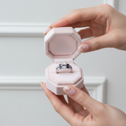 1.24 Ct Princess Cut Clear & Blue Diamond Ring-Black Diamonds New York