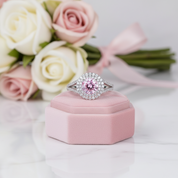 1.25 Ct Diamond Option Double Halo Engagement Ring-Black Diamonds New York