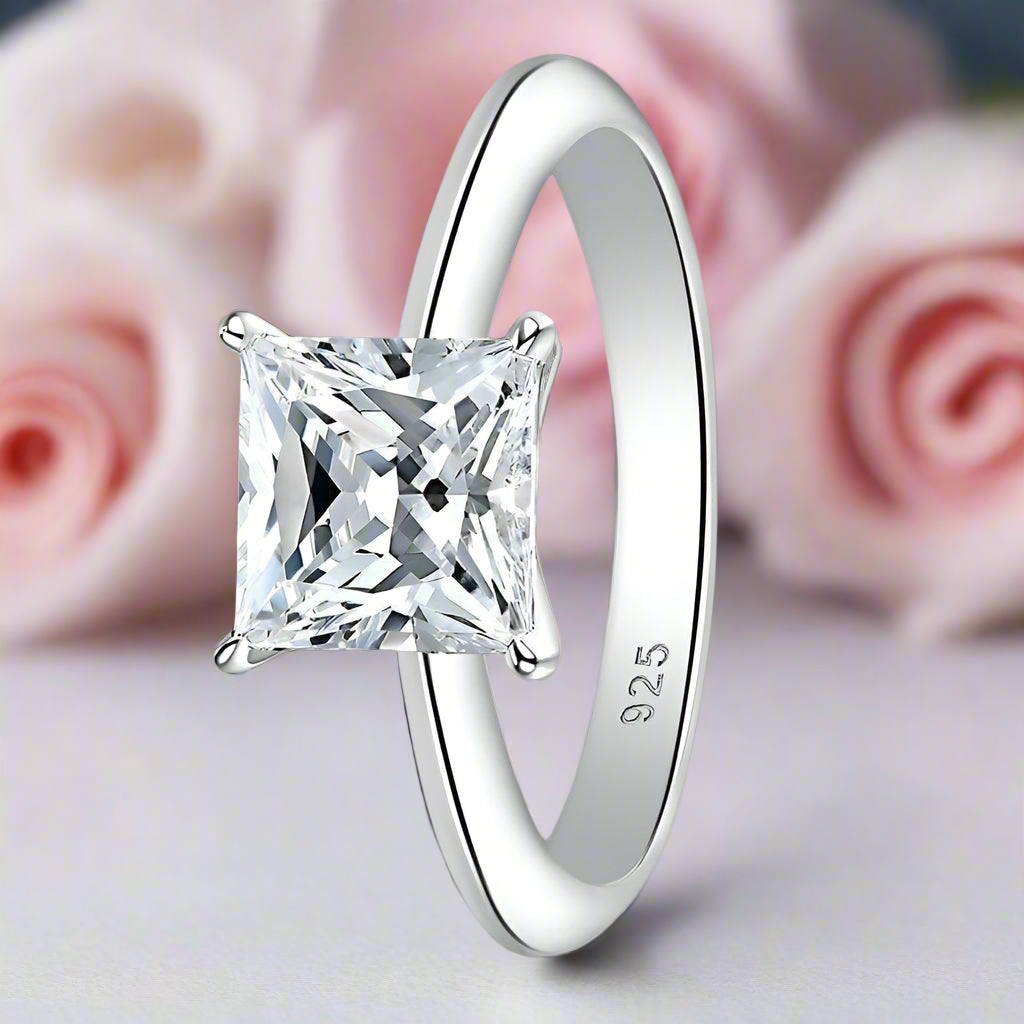 1.25ct Princess Cut Diamond Engagement Ring-Black Diamonds New York