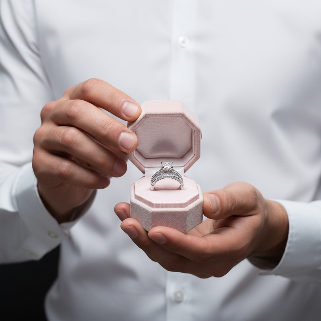 1.25ct Princess Cut Diamond Option Bridal Ring Set-Black Diamonds New York