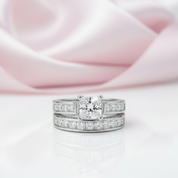 1.25ct Princess Cut Diamond Option Bridal Ring Set-Black Diamonds New York