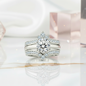 1.25ct Round Cut Diamond Solitaire Engagement Ring Set-Black Diamonds New York