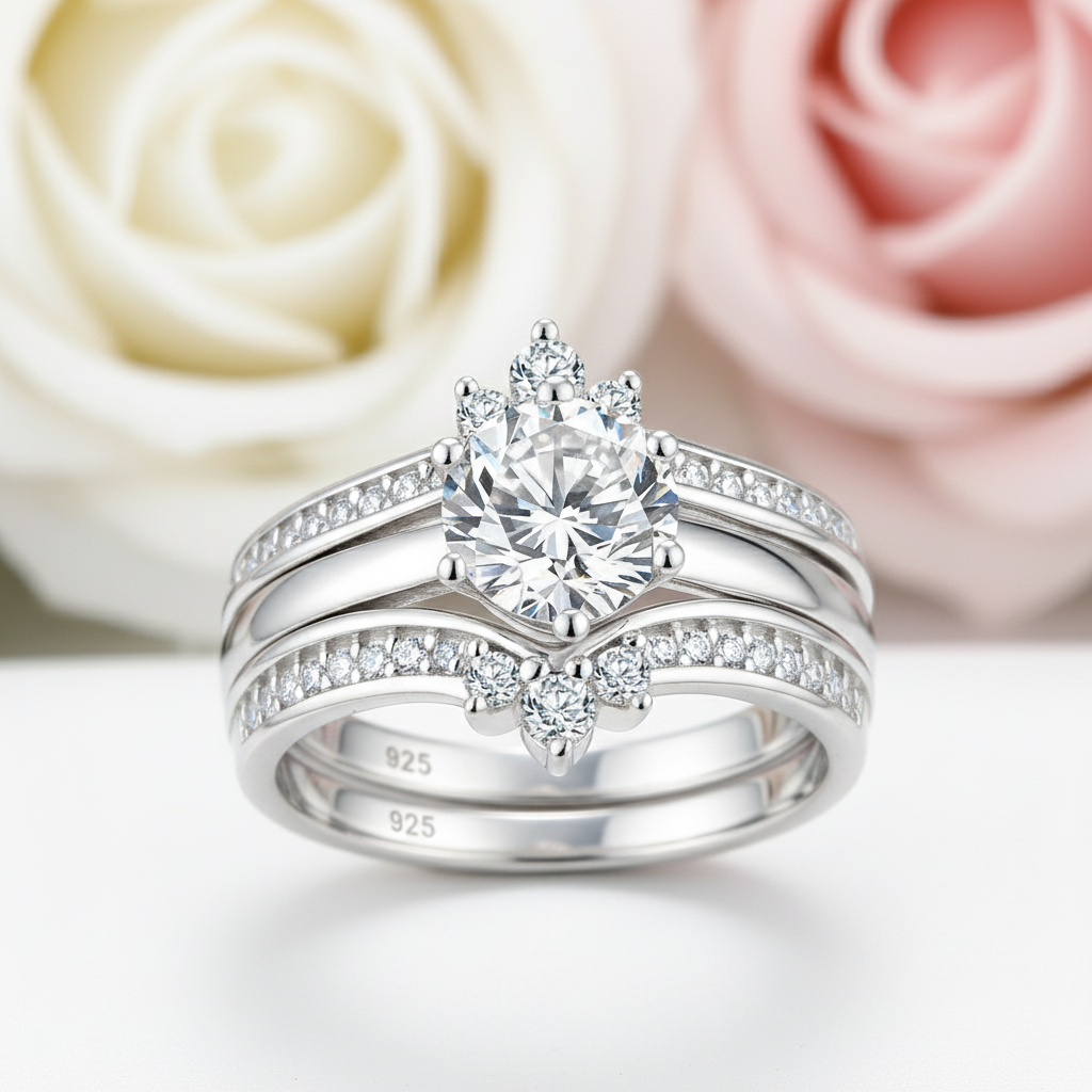 1.25ct Round Cut Diamond Solitaire Engagement Ring Set-Black Diamonds New York