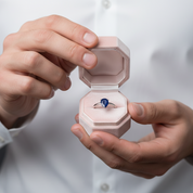 1.29 Ct Solitaire Gemstone Engagement Ring-Black Diamonds New York