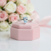 1.29 Ct Solitaire Gemstone Engagement Ring-Black Diamonds New York