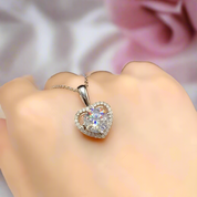 1/2ct Diamond Heart Shaped Pendant Necklace-Black Diamonds New York
