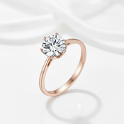 1.2ct Round Diamond Option 10k Rose Gold Ring-Black Diamonds New York